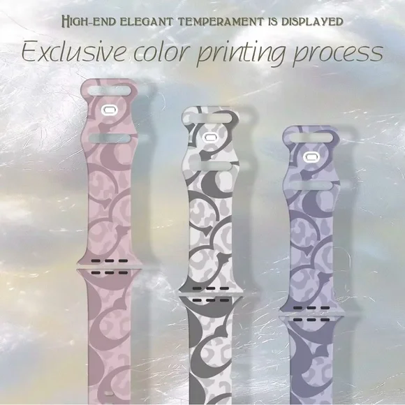 White Coach Silicone Apple Watch Band Fit 42/44/45/49mm Watch straps Modern Band - Picture 3 of 7